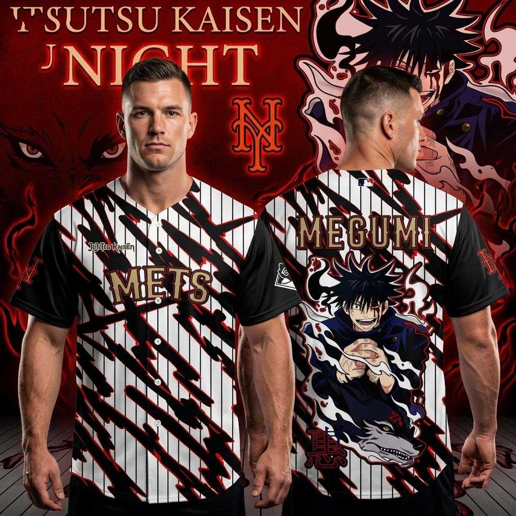 New York Mets Jujutsu Kaisen Night 2026 Edition Baseball Jersey New York Mets Jujutsu Kaisen Night 2026 Edition Baseball Jersey