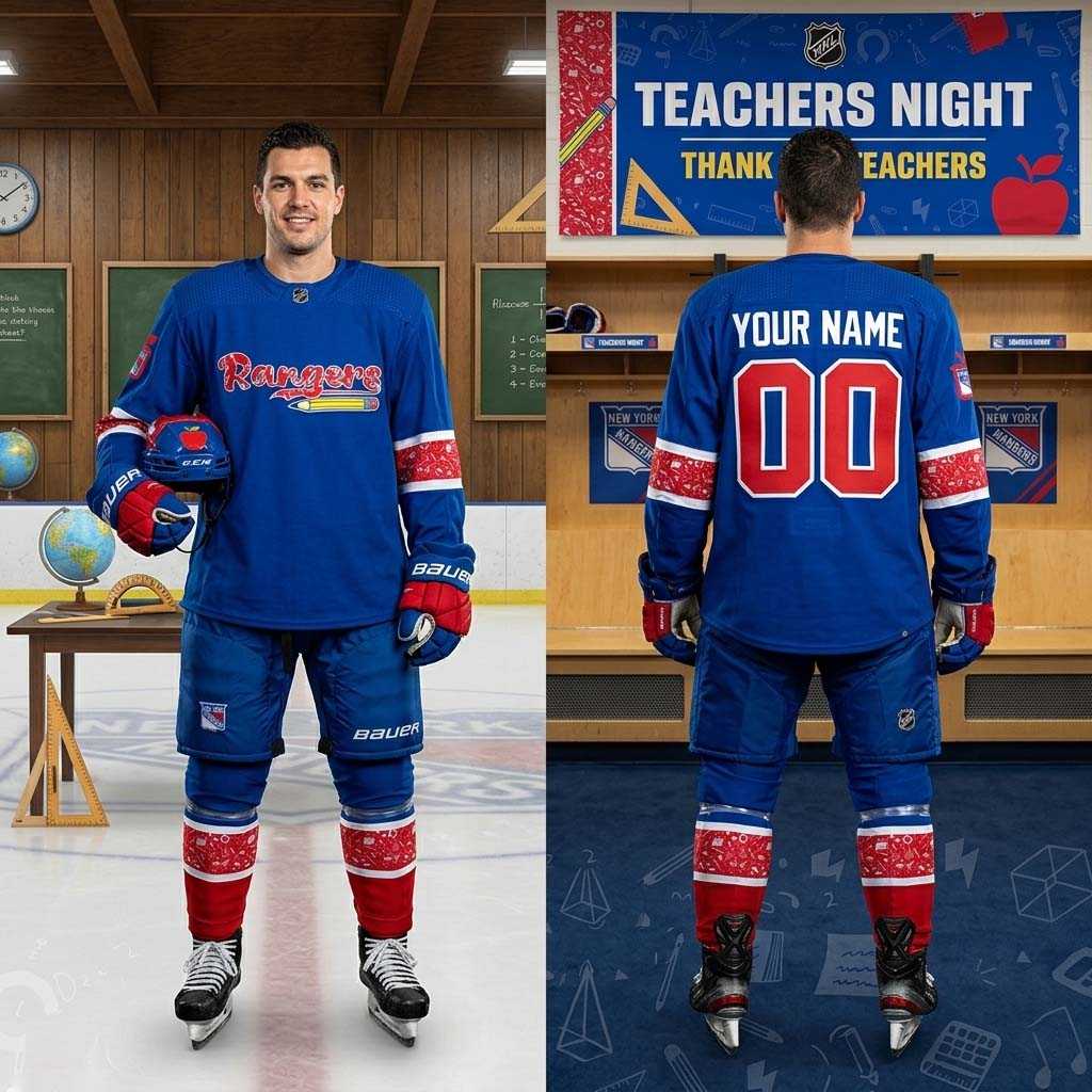 New York Rangers Teacher Appreciation 2026 Night Hockey Jersey