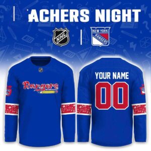 New York Rangers Teacher Appreciation 2026 Night Hockey Jersey