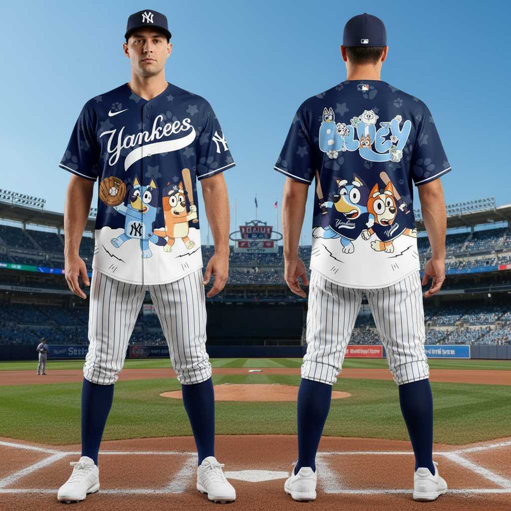 New York Yankees Bluey Night Limited Baseball Jersey