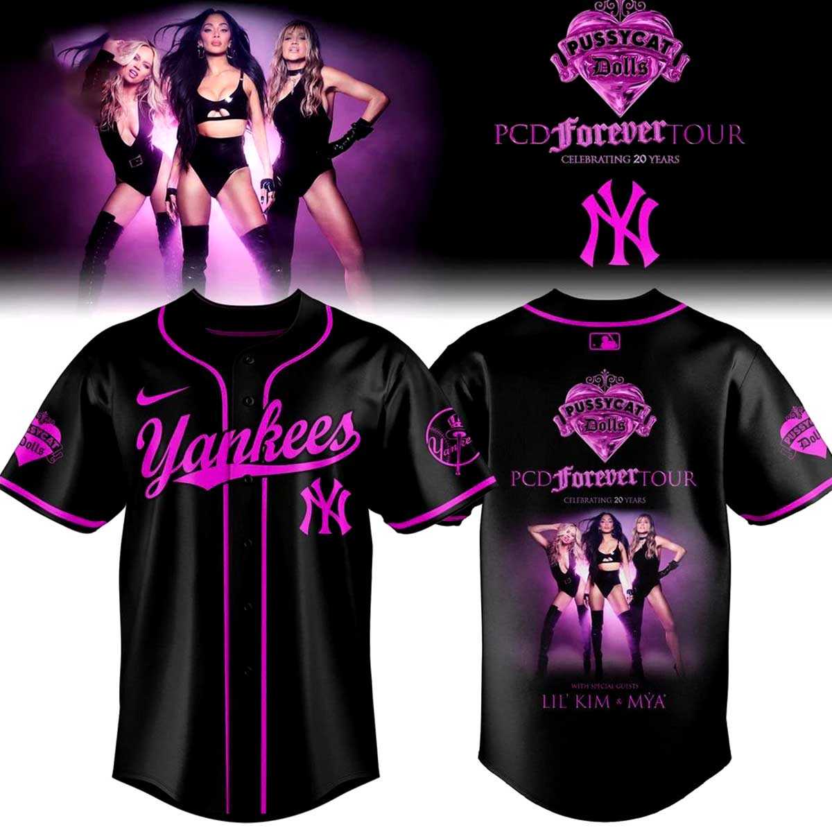 New York Yankees The Pussycat Dolls PCD Forever Tour Baseball Jersey