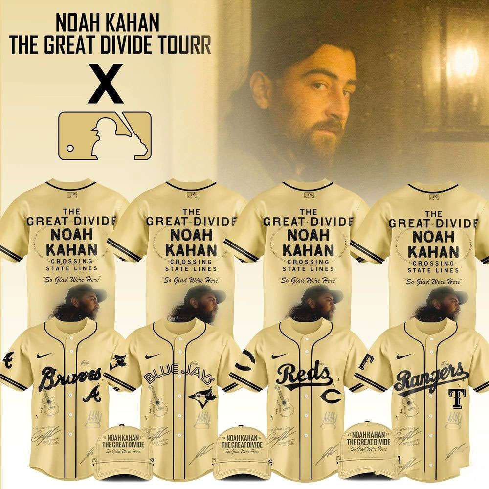 Noah Kahan MLB Tour 2026 Special Baseball Jersey
