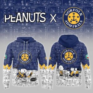 Norfolk Admirals Peanuts Night 2026 Celebrating Hoodie