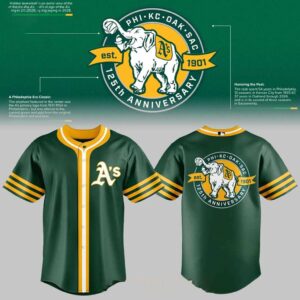 Oakland Athlerics 125th Anniversary 1901 2026 Baseball Jersey 1