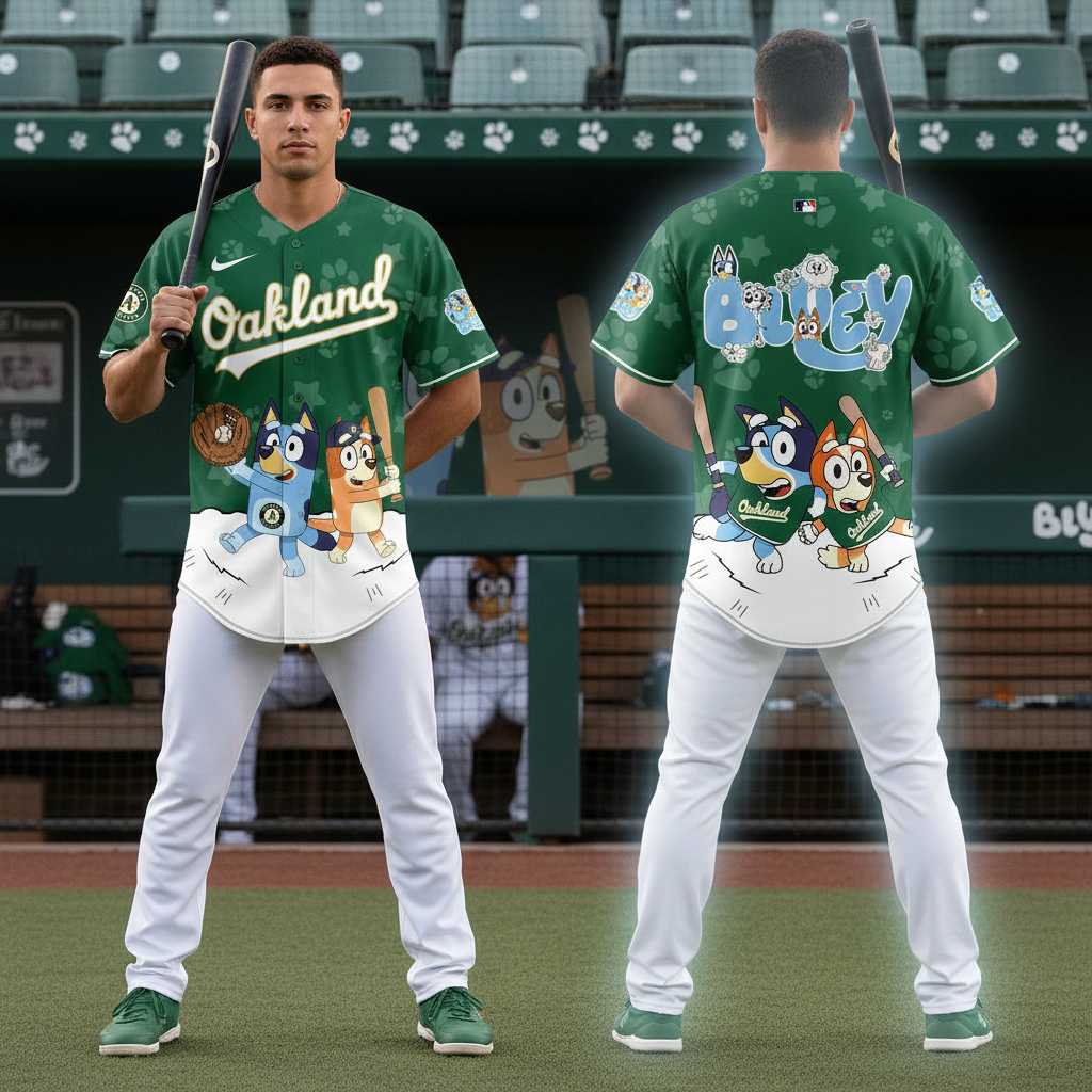Oakland Athletics Bluey Night Limited Baseball Jersey
