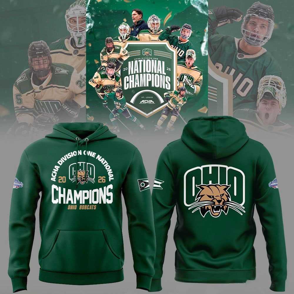 Ohio Bobcats ACHA Division One National 2026 Champions Hoodie