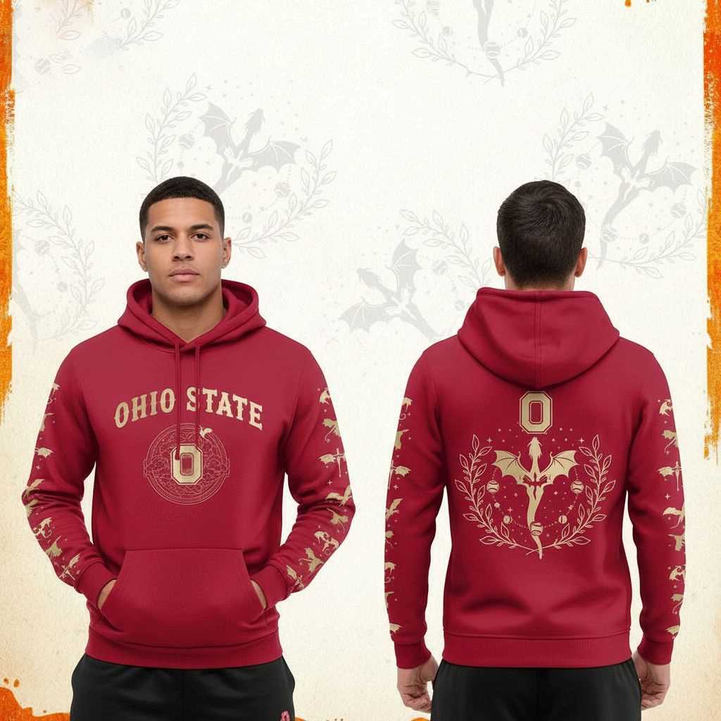 Ohio State Buckeyes Fourth Night 2026 NCAA Football Black Hoodie Tee Ohio State Buckeyes Fourth Night 2026 NCAA Football Black Hoodie Tee