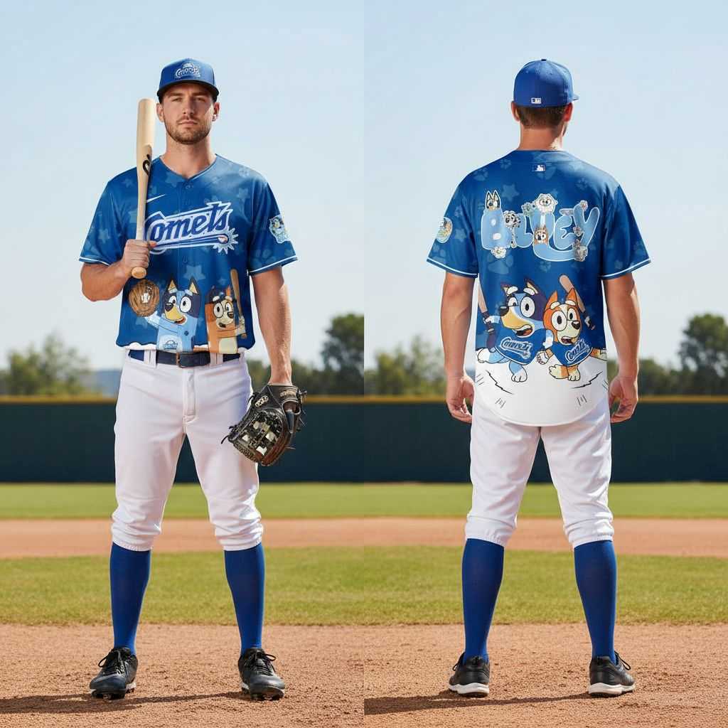 Oklahoma City Comets Bluey Night Limited Baseball Jersey