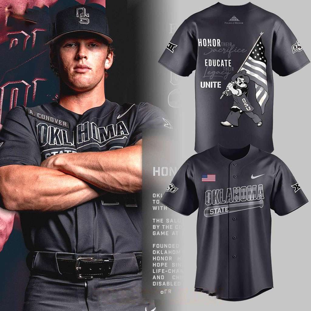 Oklahoma State Cowboys Folds Of Honor 2026 Night Baseball Jersey