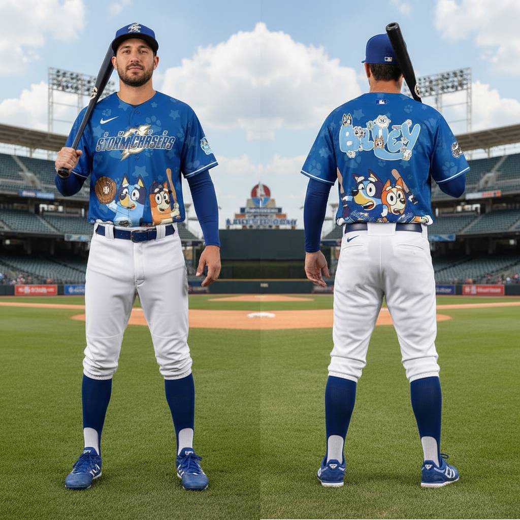 Omaha Storm Chasers Bluey Night Limited Baseball Jersey