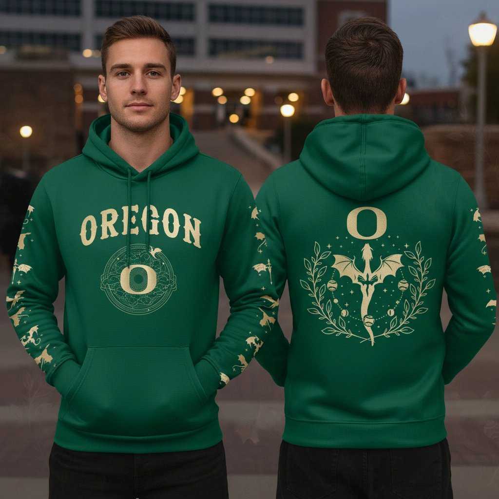 Oregon Ducks Fourth Night 2026 NCAA Football Black Hoodie Tee Oregon Ducks Fourth Night 2026 NCAA Football Black Hoodie Tee