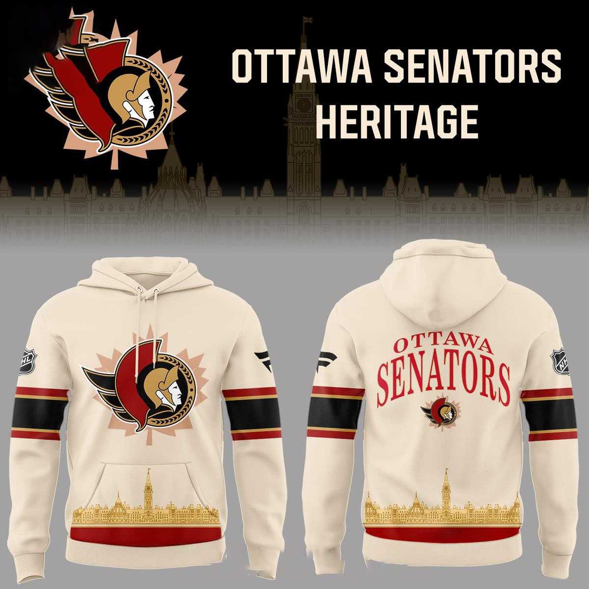Ottawa Senators Heritage Classic Night 2026 Celebrate Hoodie Tees