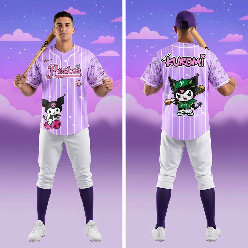 Pericos de Puebla Kuromi 2026 Sweet Rebel Baseball Jersey