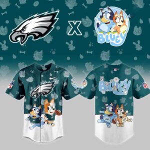 Philadelphia Eagles Bluey Night Baseball Jersey