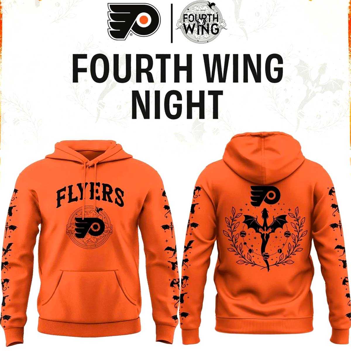 Philadelphia Flyers Fourth Wing Night 2026 Hoodie Philadelphia Flyers Fourth Wing Night 2026 Hoodie