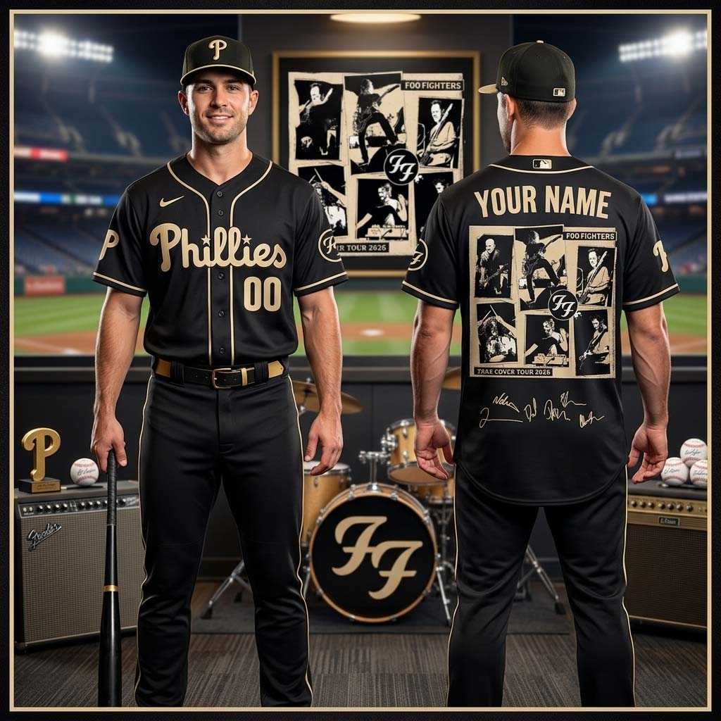 Philadelphia Phillies Foo Fighters Take Cover Tour 2026 Baseball Jersey