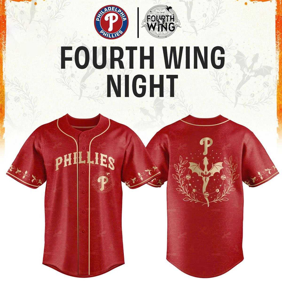 Philadelphia Phillies Fouth Wings 2026 Night Baseball Jersey