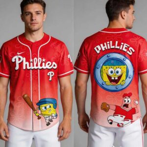 Phillies SpongeBob SquarePants MLB All Teams Home Run Baseball Jersey