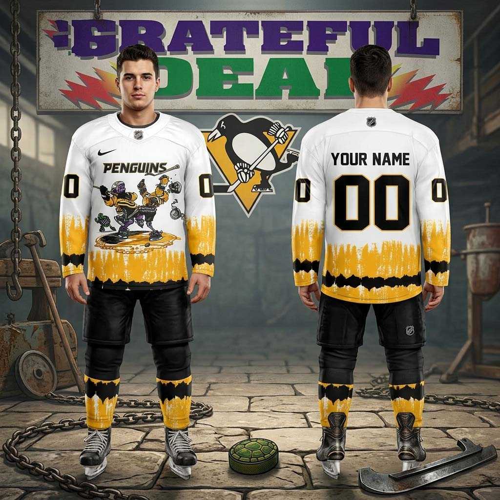 Pittsburgh Penguins Grateful Dead Tie Dye Hockey Jersey