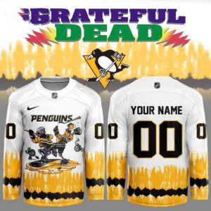 Pittsburgh Penguins Grateful Dead Tie Dye Hockey Jersey