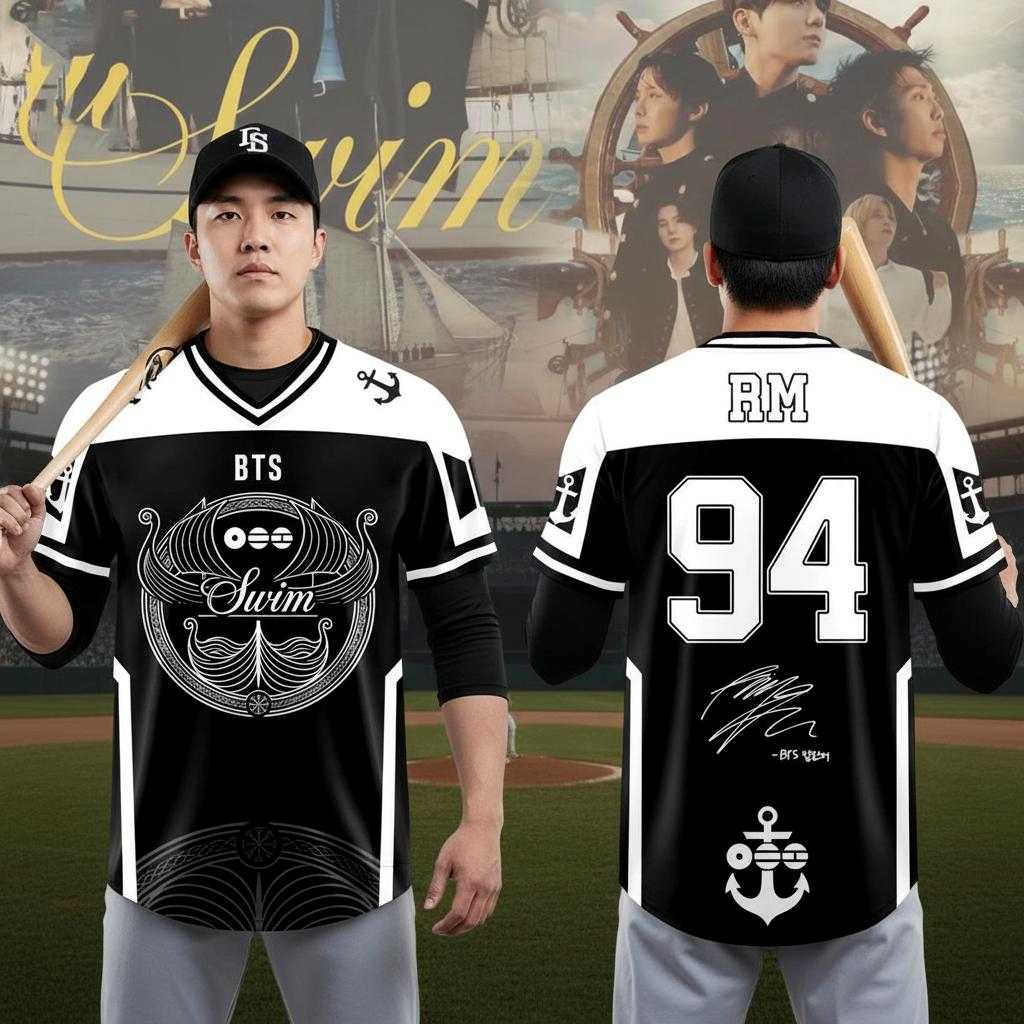 RM BTS Swim Arirang Album Mixed Mesh Football Jersey