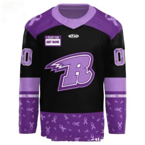 Rapid City Rush Hockey Fights Cancer 2026 Custom Jersey