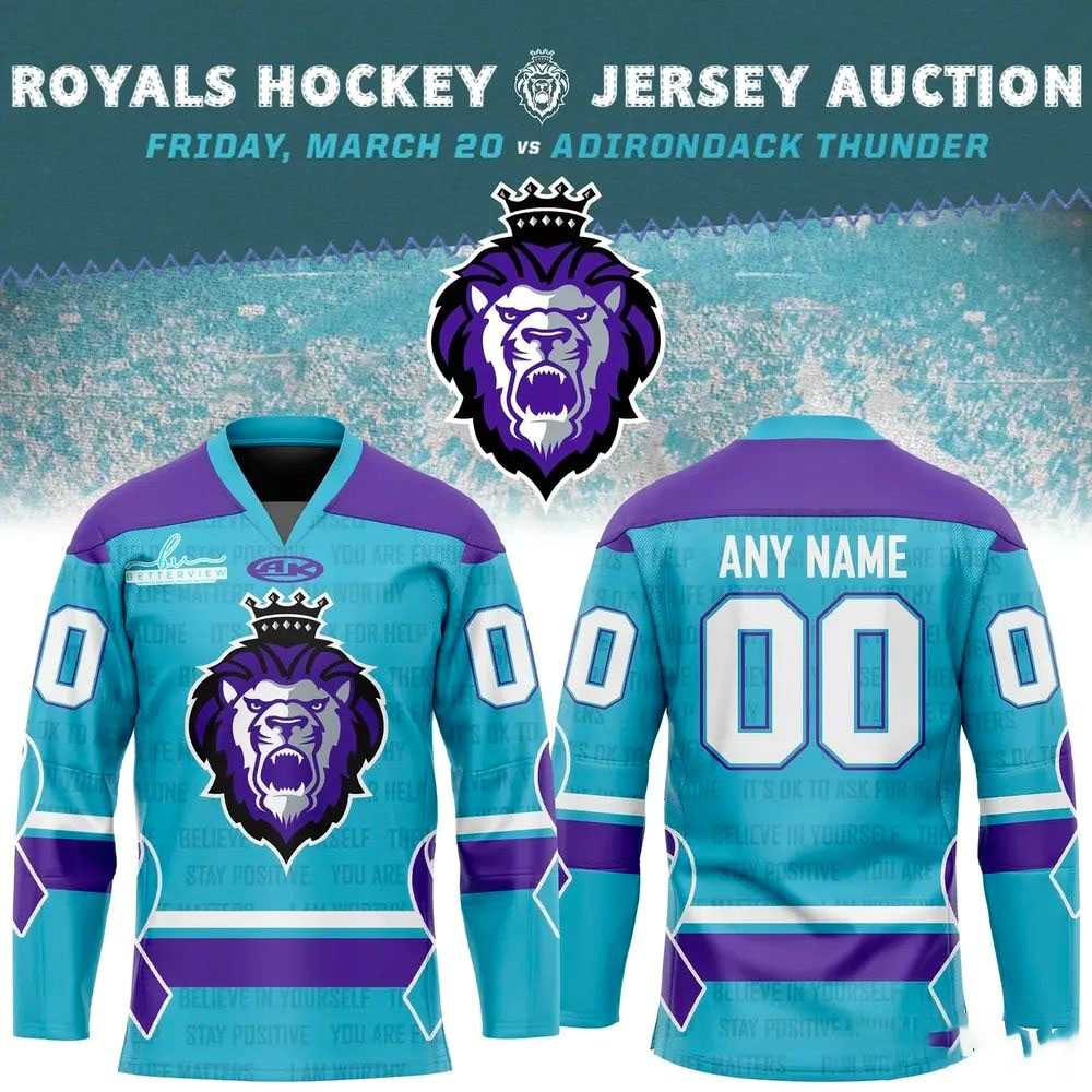 Reading Royals Mental Health Recovery Night 2026 Custom Hockey Jersey