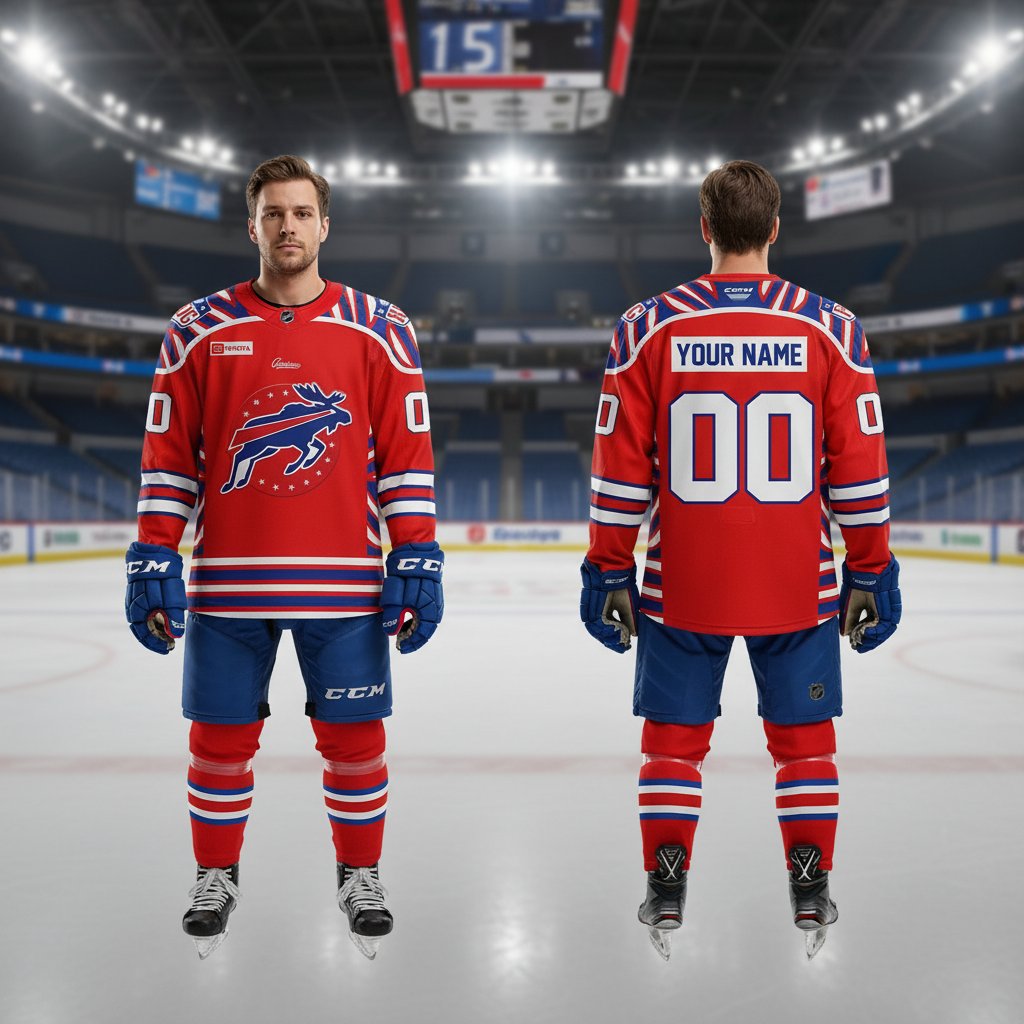 Rochester Americans Bills Day 2026 Custom Hockey Jersey