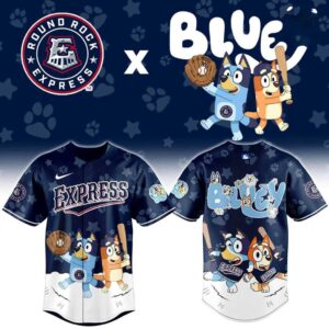 Round Rock Express Bluey Night Limited Baseball Jersey