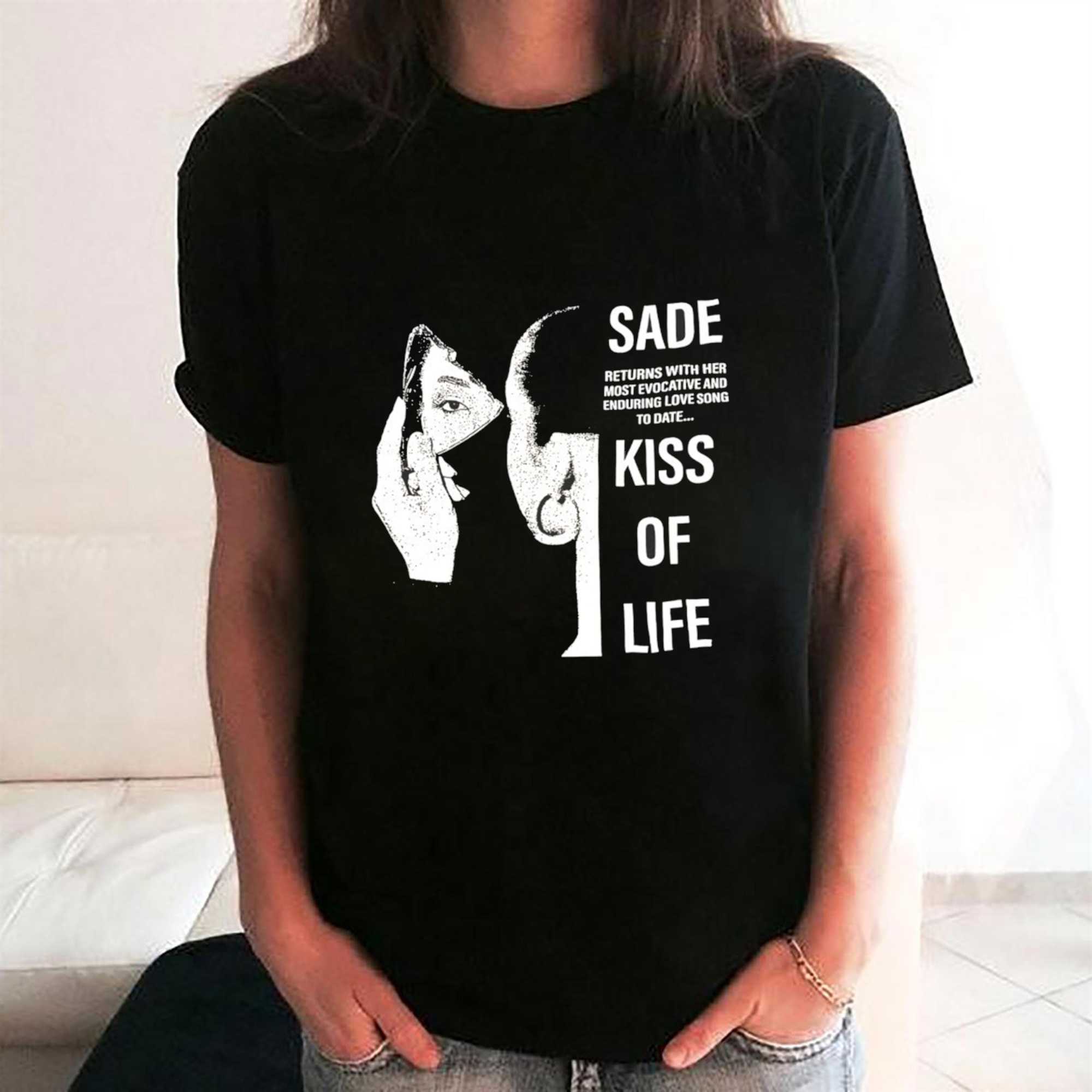 Sade Returns With Her Most Evocative And Enduring Love Song To Date Kiss Of Life T-Shirt