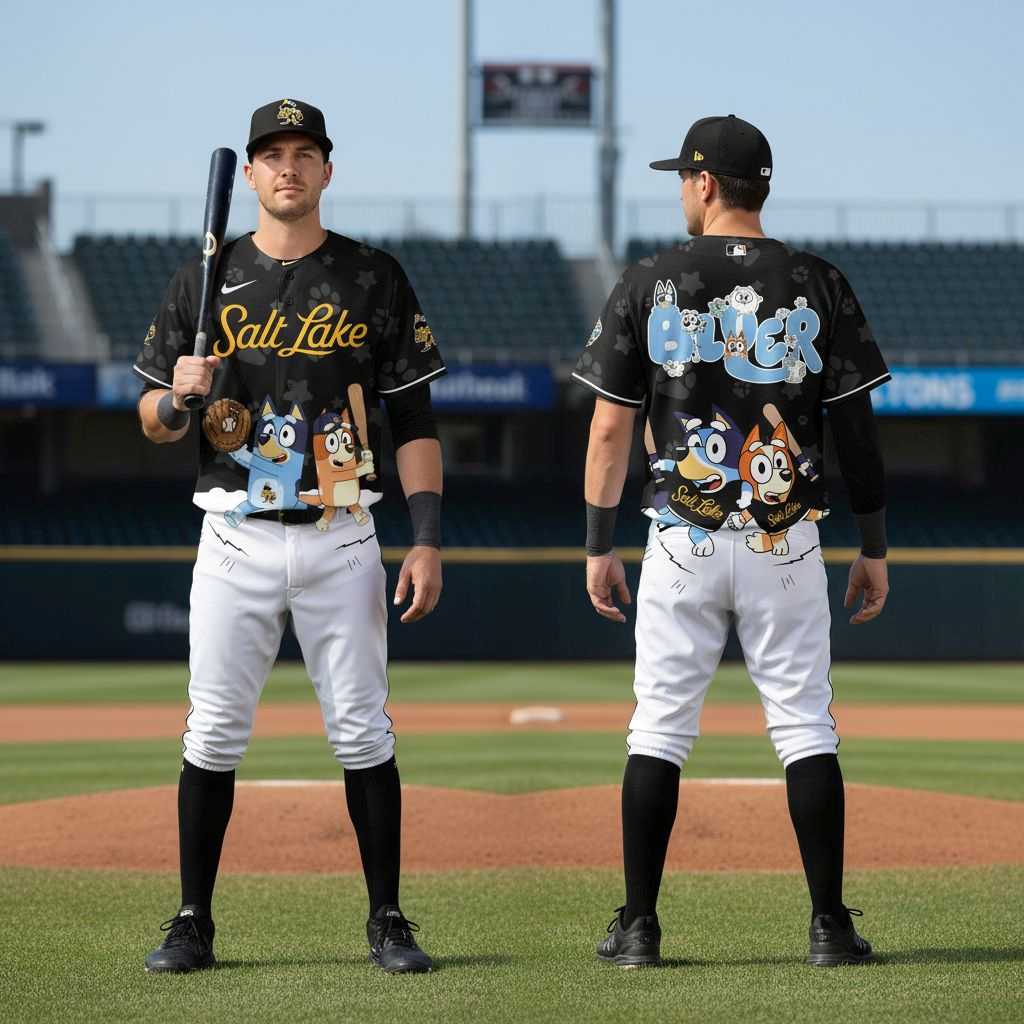 Salt Lake Bees Bluey Night Limited Baseball Jersey