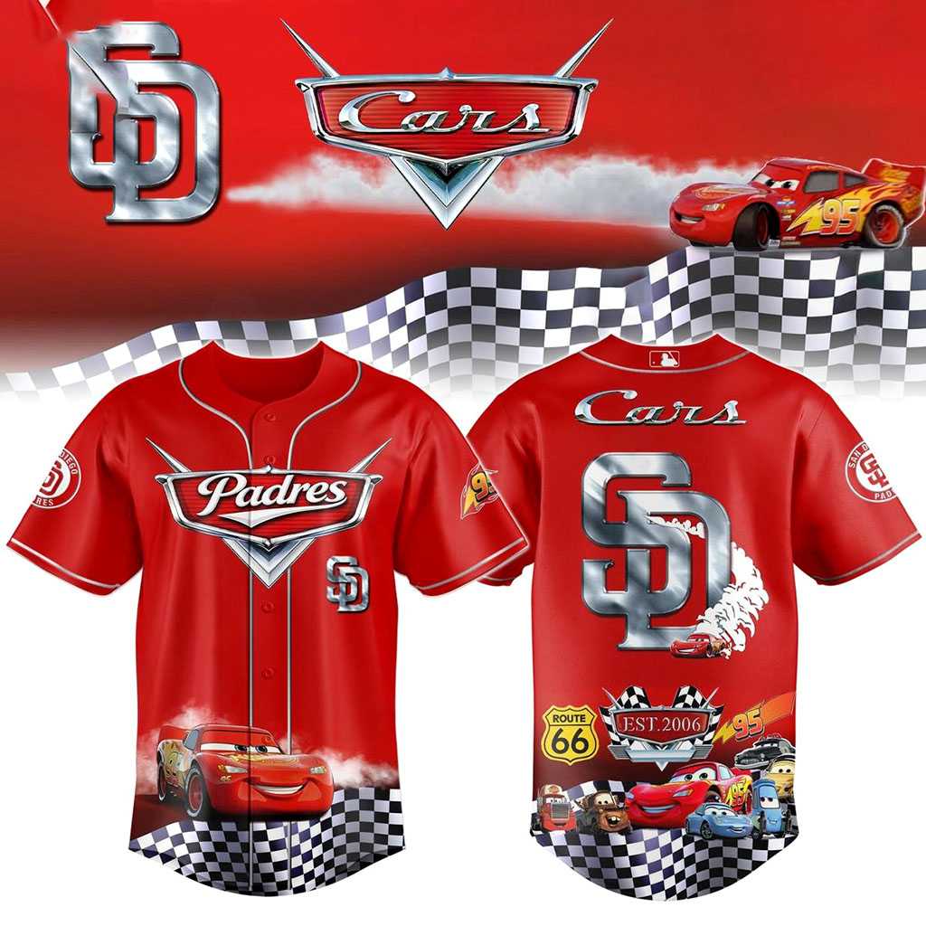 San Diego Padres Cars 20th Anniversary Baseball Jersey