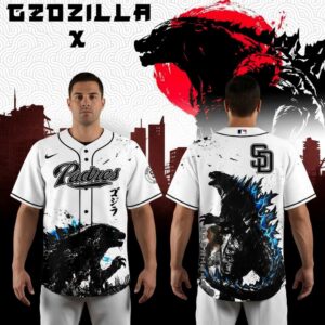 San Diego Padres Godzilla Monster Baseball Jersey 5