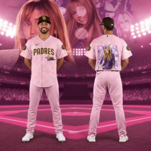 San Diego Padres Hannah Montana 20th Anniversary Baseball Jersey 5
