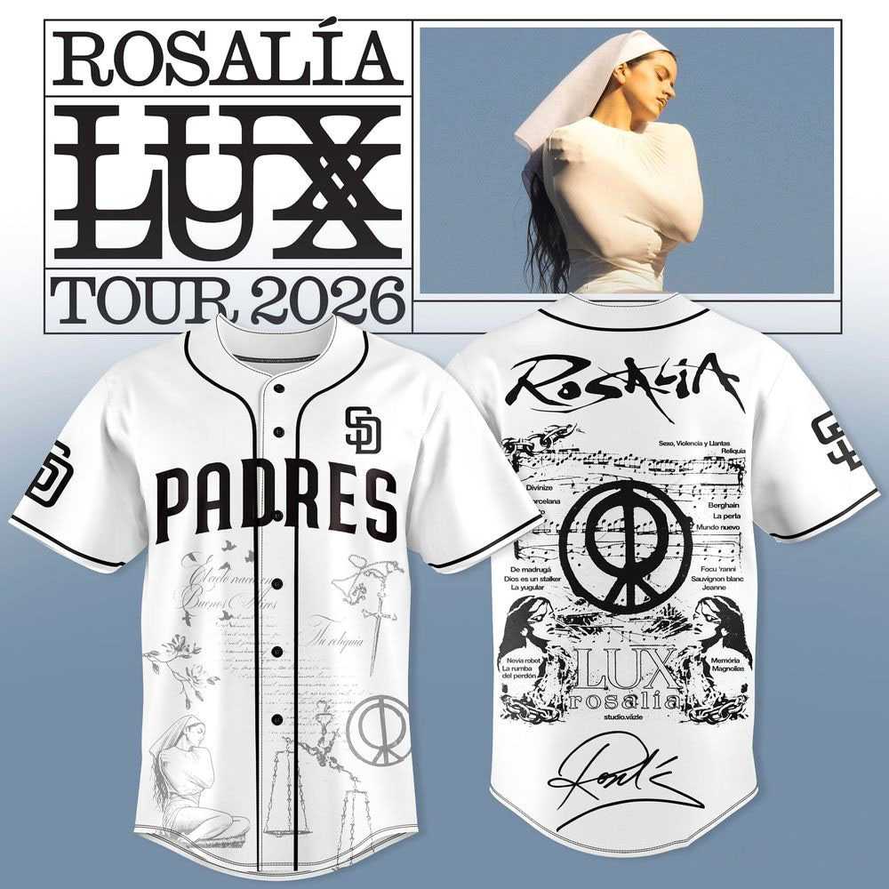 San Diego Padres Rosalia LUX Tour 2026 White Jersey