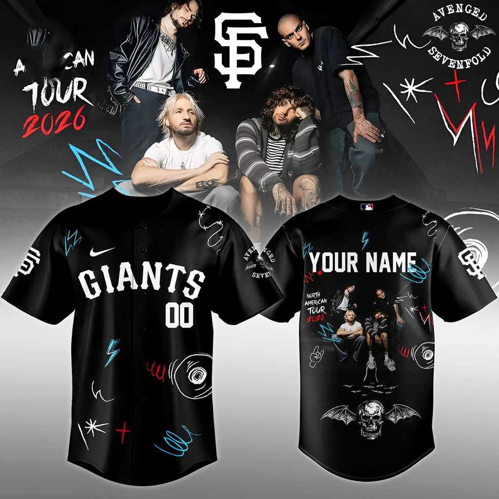 San Francisco Giants Avenged Sevenfold North American Tour 2026 Jersey San Francisco Giants Avenged Sevenfold North American Tour 2026 Jersey