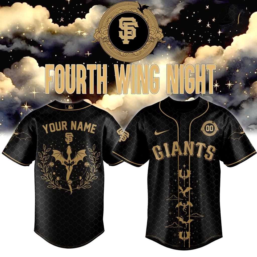 San Francisco Giants Fourth Wing Night Custom Baseball Jersey San Francisco Giants Fourth Wing Night Custom Baseball Jersey