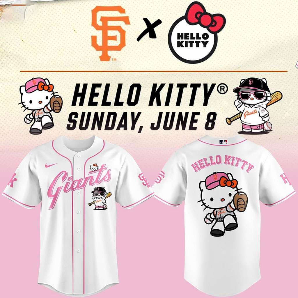 San Francisco Giants Hello Kitty 2026 The White Night Baseball Jersey San Francisco Giants Hello Kitty 2026 The White Night Baseball Jersey