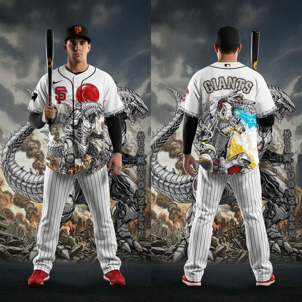 San Francisco Giants MechaGodzilla Monster Edition Baseball Jersey
