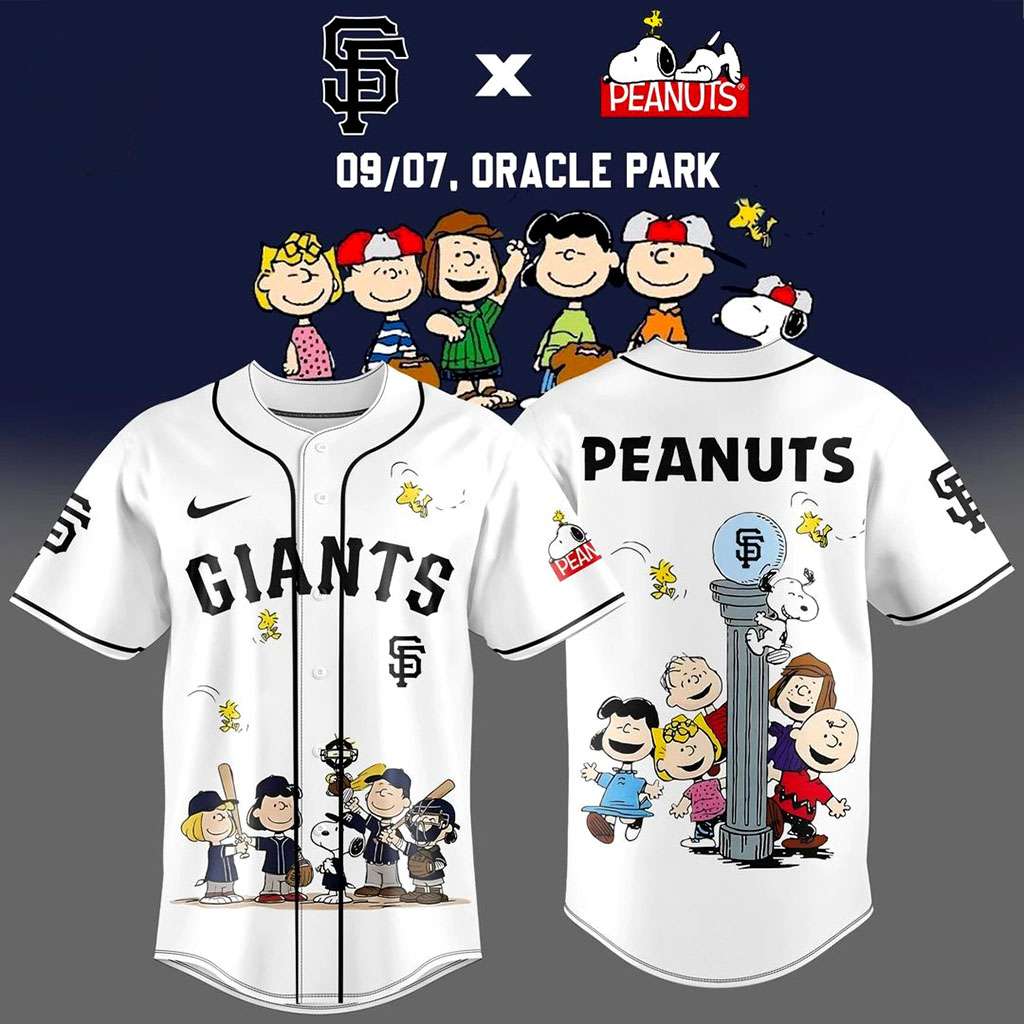 San Francisco Giants Peanuts Snoopy Baseball Jersey