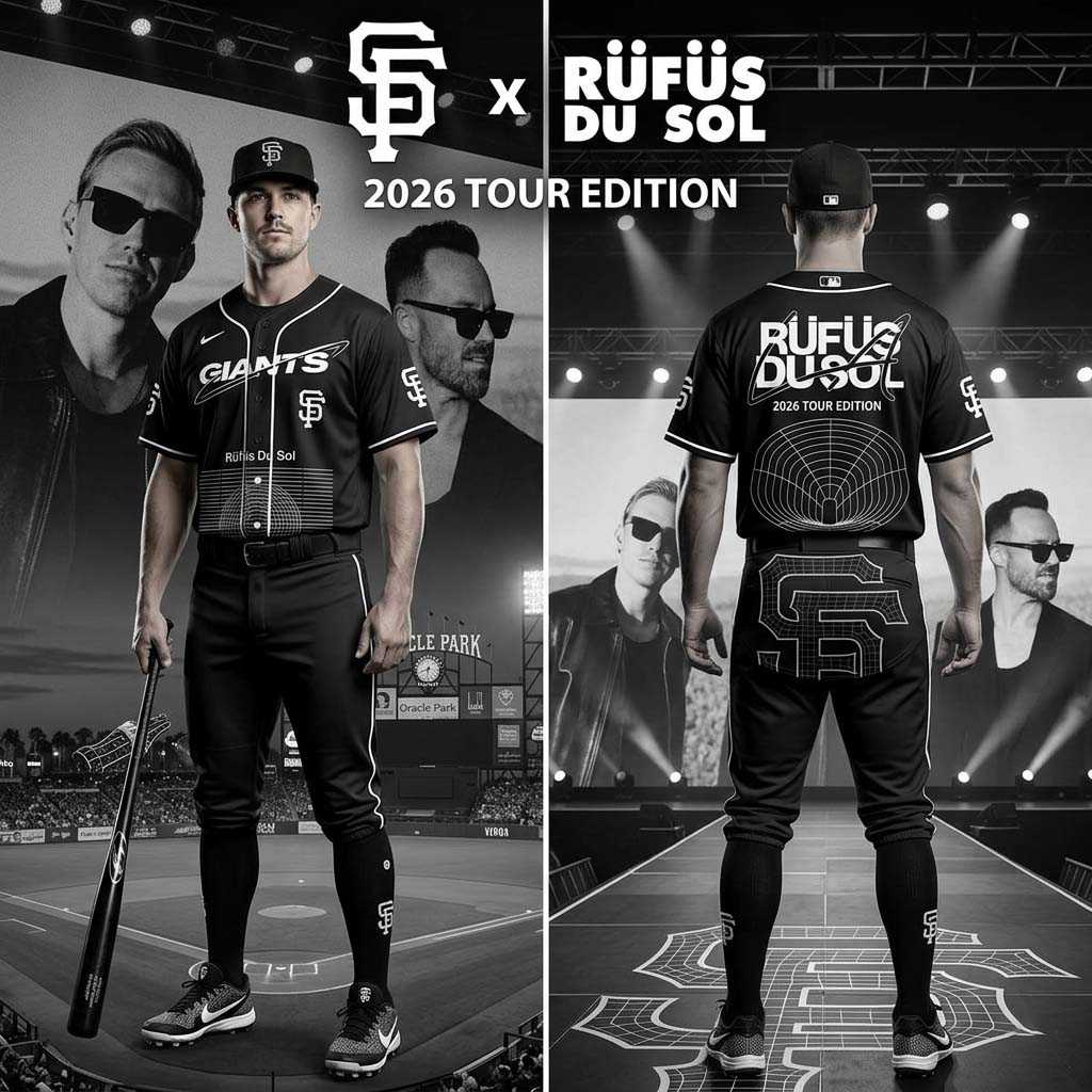 San Francisco Giants RUFUS DU SOL Tour 2026 Baseball Jersey San Francisco Giants RUFUS DU SOL Tour 2026 Baseball Jersey