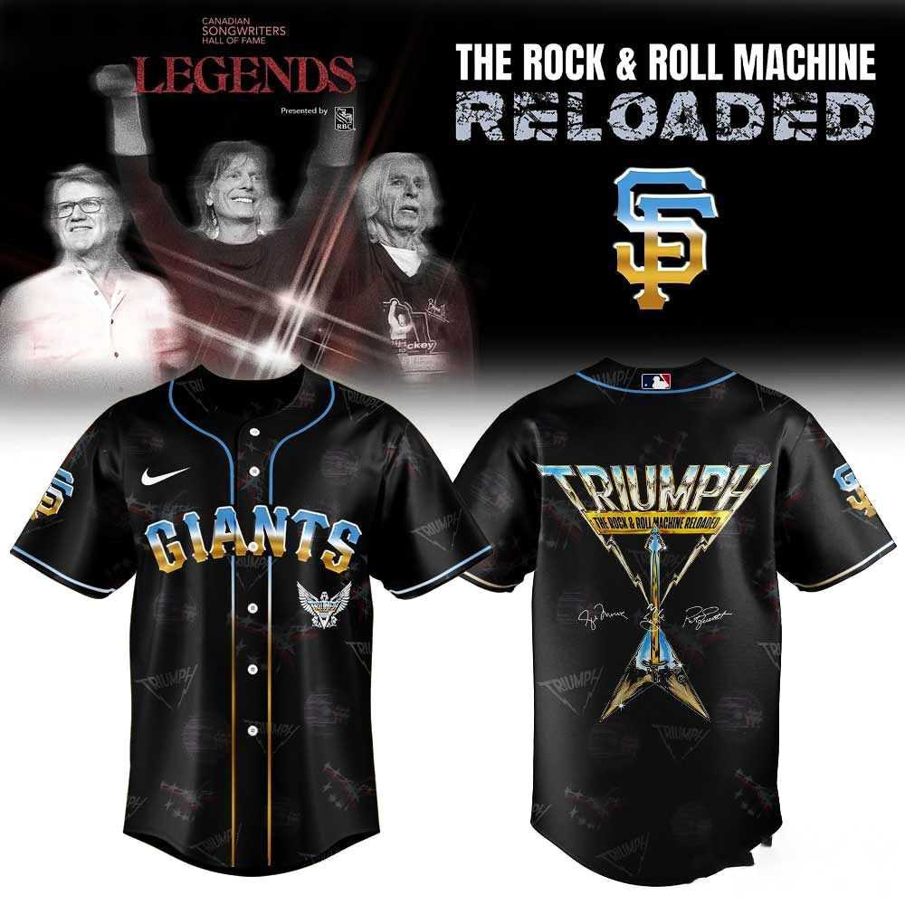 San Francisco Giants Triumph The Rock Roll Machine Reloaded 2026 Tour Jersey San Francisco Giants Triumph The Rock Roll Machine Reloaded 2026 Tour Jersey