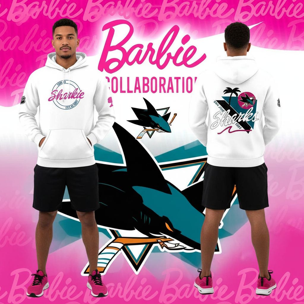 San Jose Sharks Barbie Collaboration Edition Hoodie San Jose Sharks Barbie Collaboration Edition Hoodie