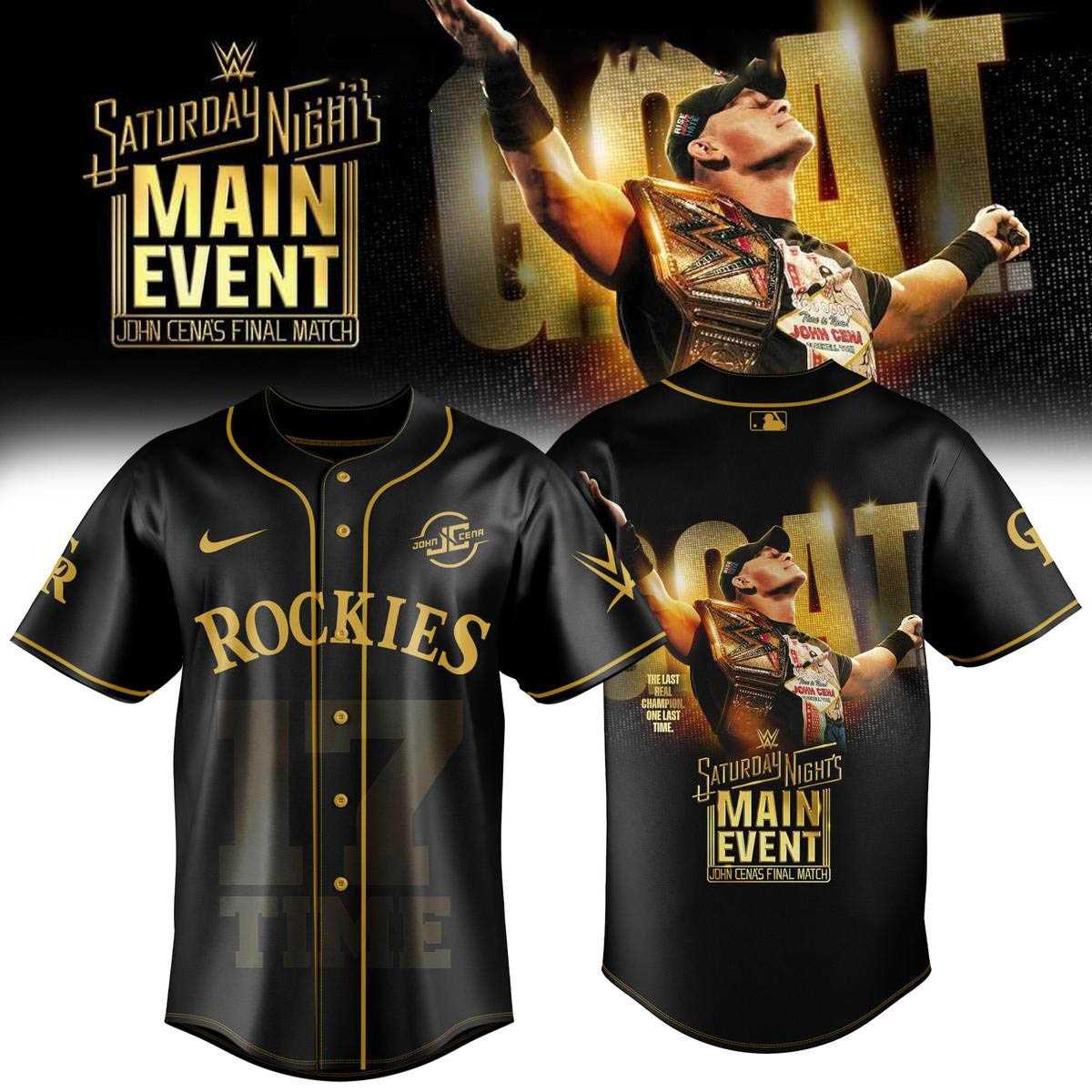 Saturday Night’s Main Event John Cena Colorado Rockies Jersey