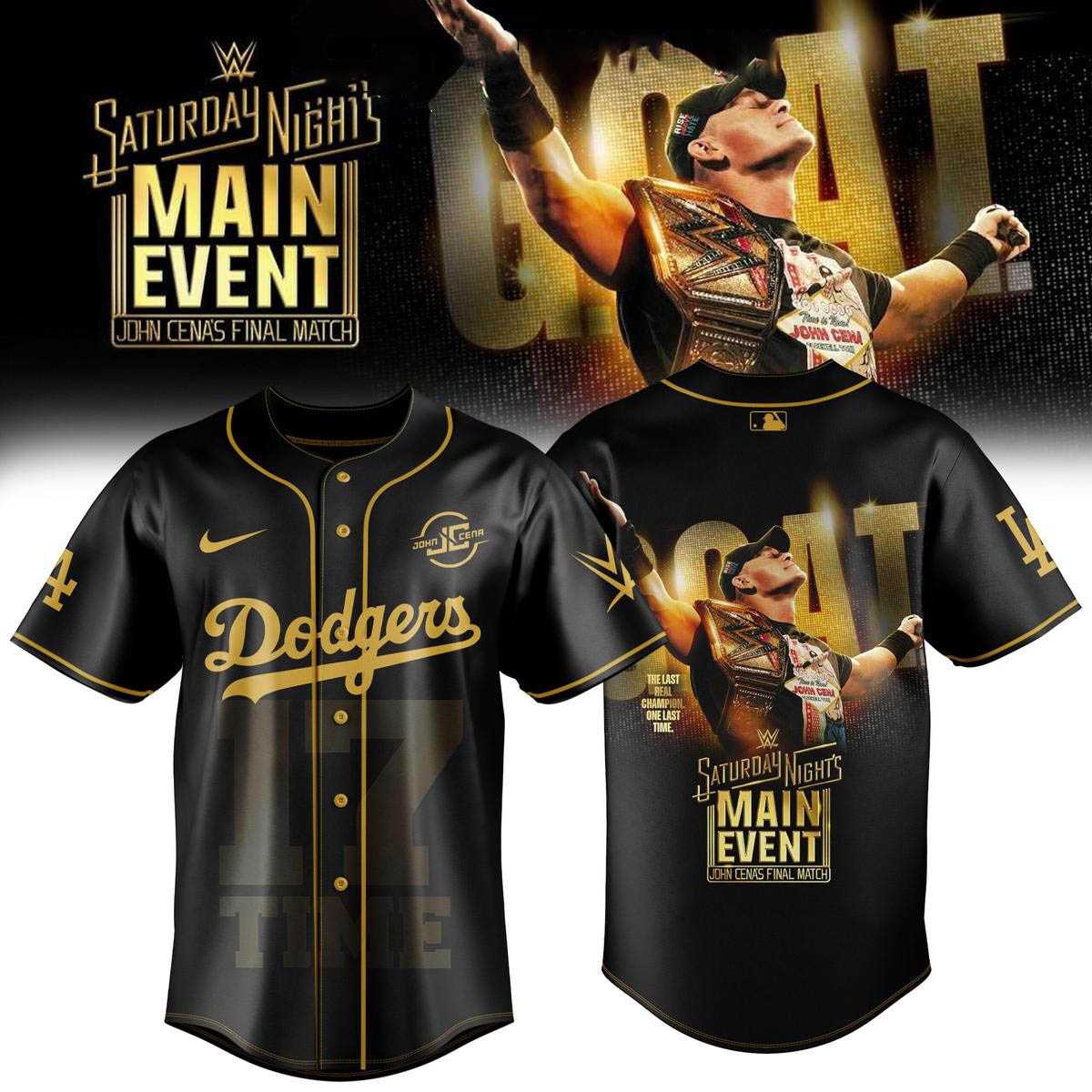 Saturday Night’s Main Event John Cena Los Angeles Dodgers Jersey