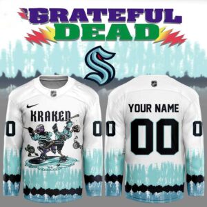 Seattle Kraken Grateful Dead Tie Dye Hockey Jersey
