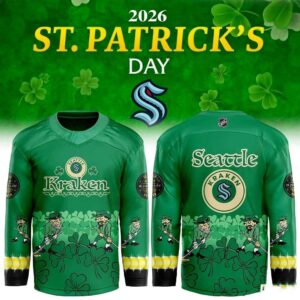 Seattle Kraken St Patrick’s Day 2026 Exclusive Hockey Jersey