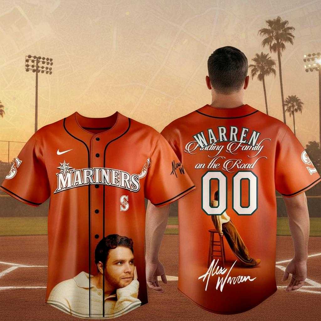 Seattle Mariners Alex Warren Finding Family on the Road Tour 2026 Baseball Jersey Seattle Mariners Alex Warren Finding Family on the Road Tour 2026 Baseball Jersey