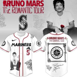 Seattle Mariners Bruno Mars Tour 2026 Baseball Jersey