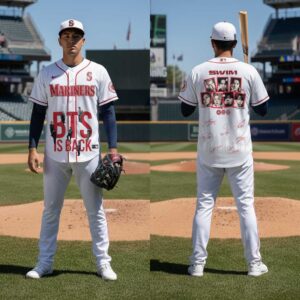 Seattle Mariners Celebrate BTS Is Back Swim Jersey 5